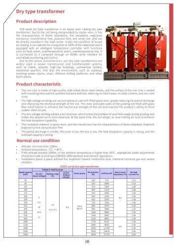 SCB dry type transformer