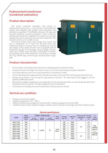 ZGS pad mounted transformer