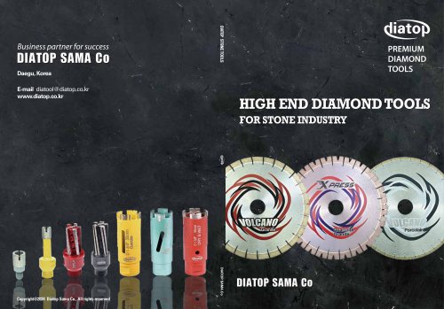 HIGH END DIAMOND TOOLS FOR STONE INDUSTRY