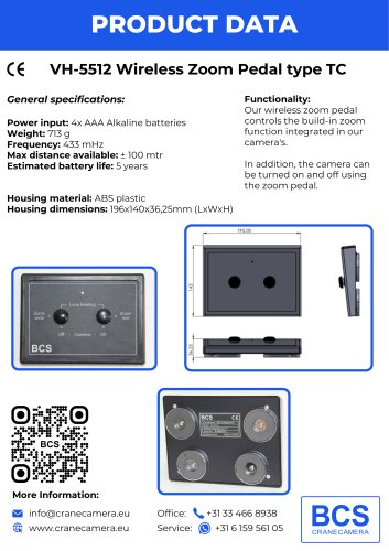 VH-5512 Wireless Zoom Pedal type TC