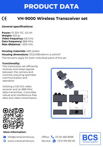 VH-9000 Wireless Transceiver set