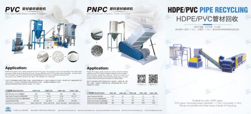 HDPE/PVC pipe recycling shredder-crush machine