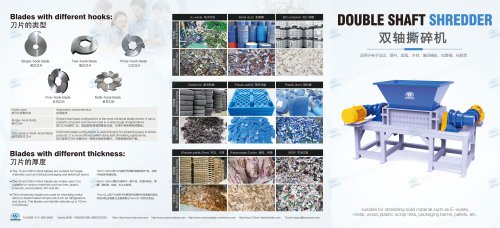 Industrial Waste Recycling Double Shaft Shredder