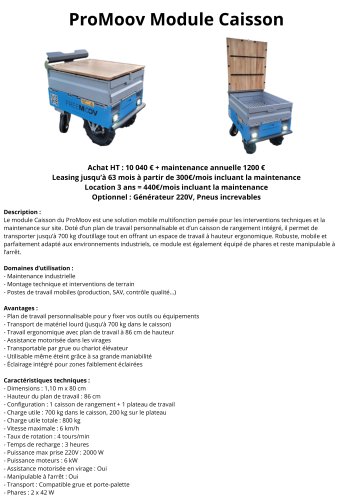 ProMoov module caisson