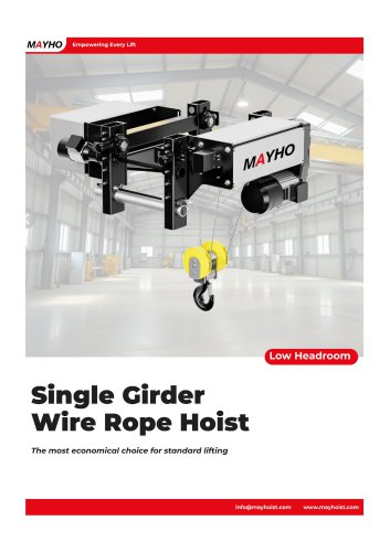 Single Girder Wire Rope Hoist