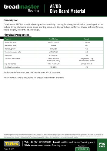 AF/DB Dive Board Material
