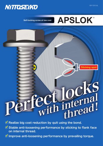 Anti-Loosening Screw 「APSLOK」Ridge Friction Type