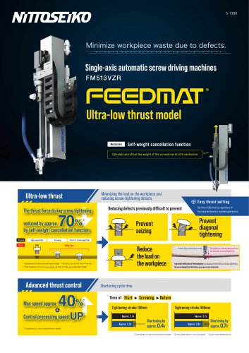 Single Spindle Screw Driving Machines 「FM513VZR」