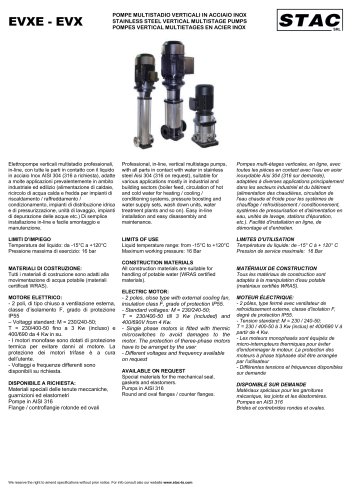 Eletropompes multietages verticals