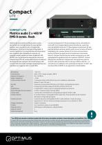 COMPACT LITE, Matrice audio 2 x 460 W RMS 8 zones, pour rack ou mur - 2