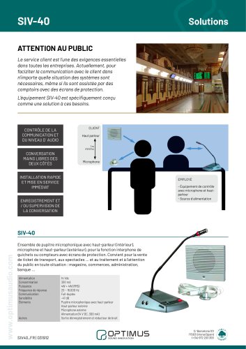 SIV-40, solution: attention au public