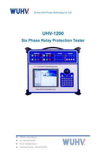 UHV-1200 Six Phase Secondary Current Injection Tester-Catalog