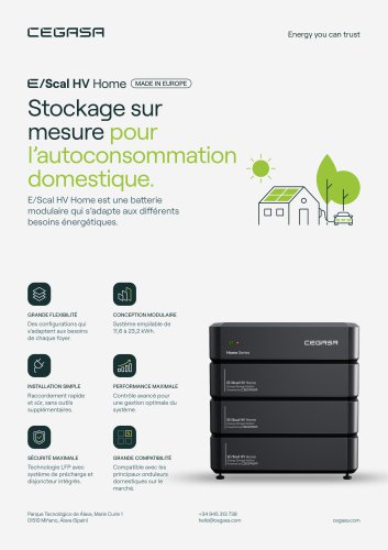Fiche technique E/Scal HV Home