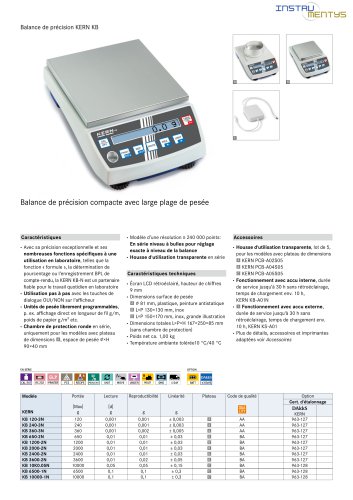 Balance de pr&eacute;cision KERN KB