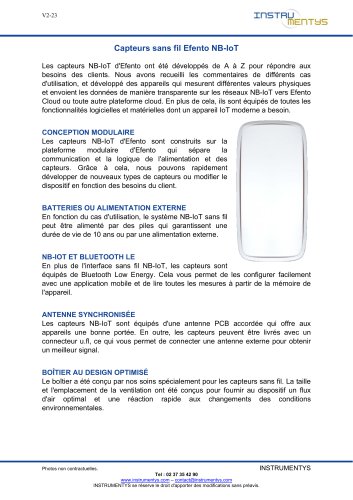 Capteurs sans fil Efento NB-IoT