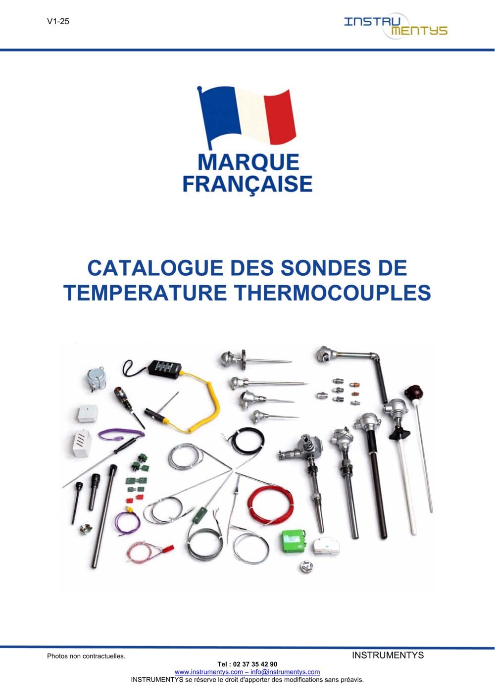 CATALOGUE SONDES THERMOCOUPLES - Instrumentys