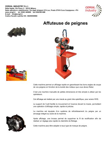 Affuteuse de peignes