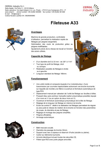 Fileteuse A33