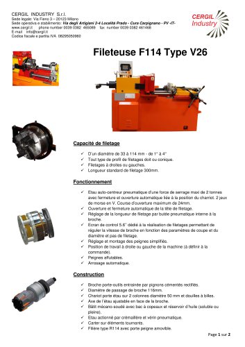 Fileteuse F114 type V26