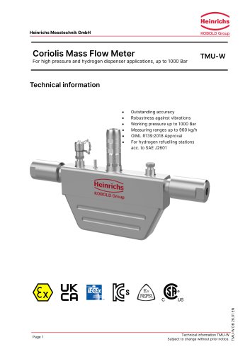 Coriolis Mass Flow Meter