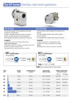 The VFI Series  Stainless steel worm gearboxes