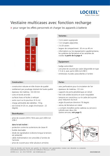 Vestiaire multicases avec fonction recharge