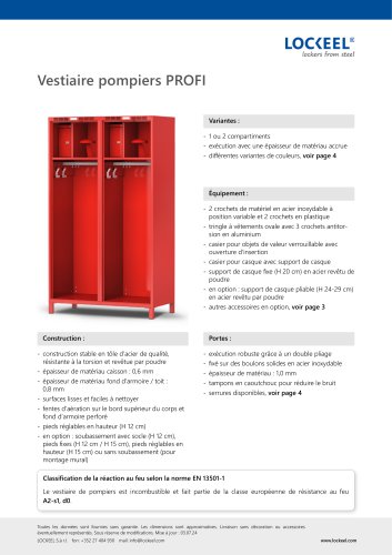 Vestiaire pompiers PROFI