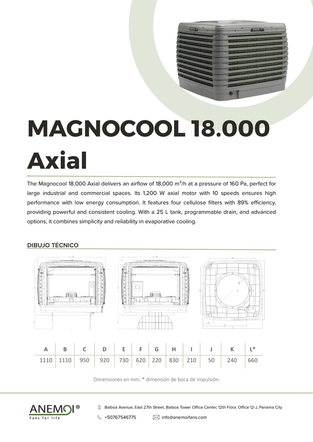 MAGNOCOOL 18.000 Axial - Anemoi Fans