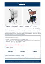 CHARIOT COURRIER 2 PANIERS ROUES 300 mm