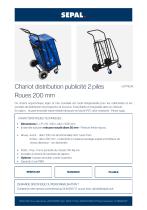 CHARIOT PLIABLE DISTRIBUTION PUBLICITÉ Roues 200 mm -1