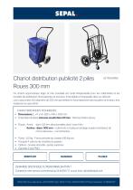 CHARIOT PLIABLE DISTRIBUTION PUBLICITÉ Roues 300 mm -1