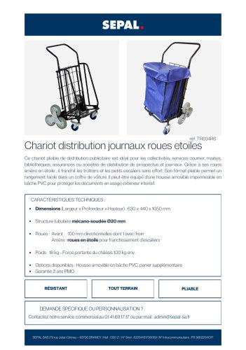 CHARIOT PLIABLE DISTRIBUTION PUBLICITE ROUES ETOILES (2)