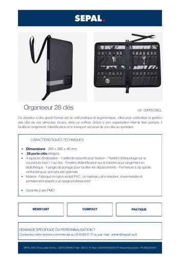 Organiseur 28 clés