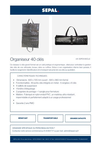 Organiseur 40 clés