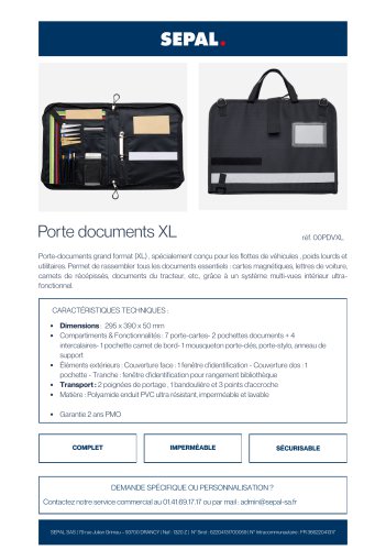 Porte-documents Véhicule XL