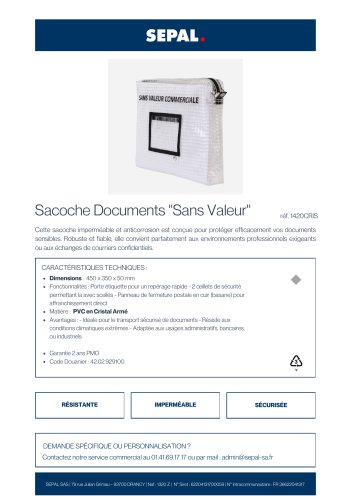 Sacoche Documents Sans Valeur