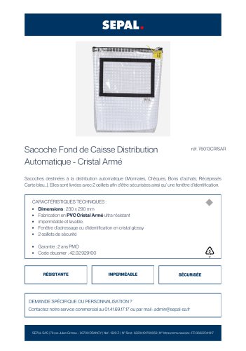 Sacoche Fond de caisse Distribution Automatique