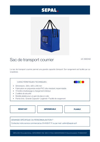 Sacoche transport courrier