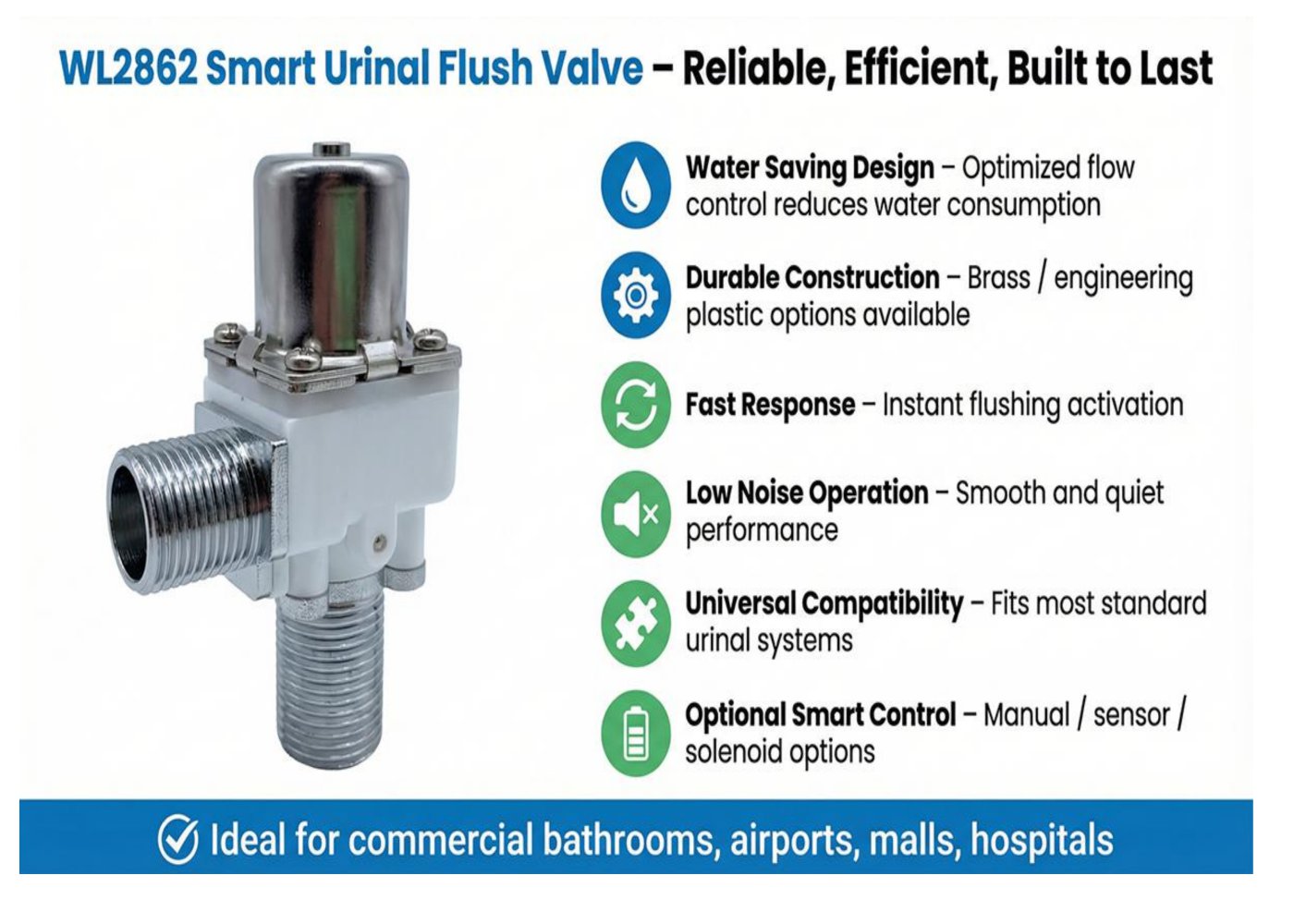 WL2862 Urinal Toilet Valve Manufacturer - Weilong Intelligent Technology (Dongguan) Co., Ltd.