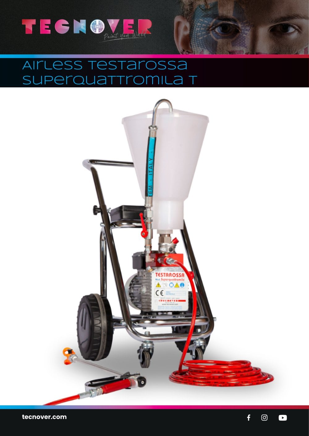 TECNOVER Testarossa Superquattromila Pulv&eacute;risateur Airless avec r&eacute;servoir - Tecnover s.n.c. di Ricotti e Cera
