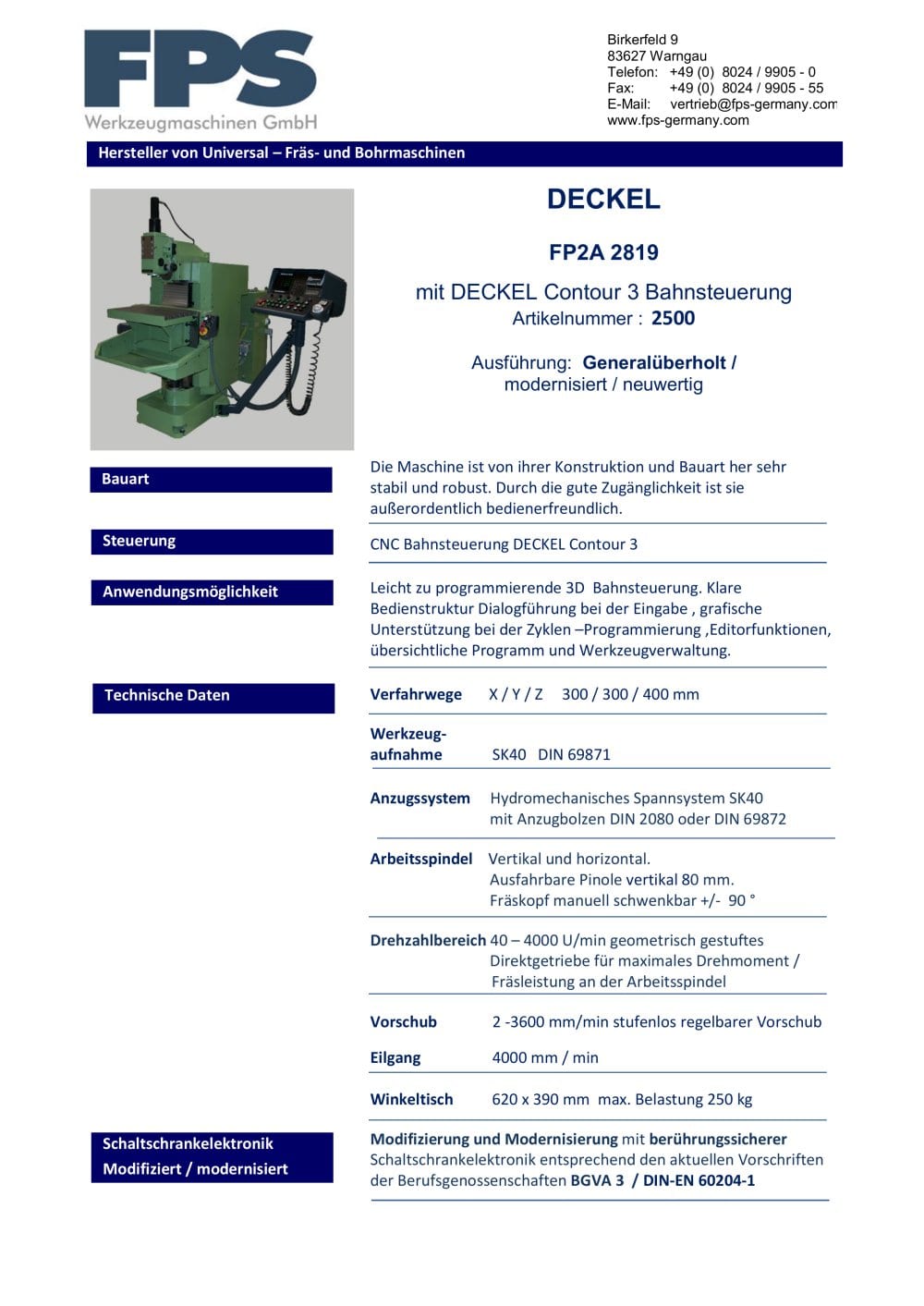 FP2A 2819 - FPS Werkzeugmaschinen GmbH