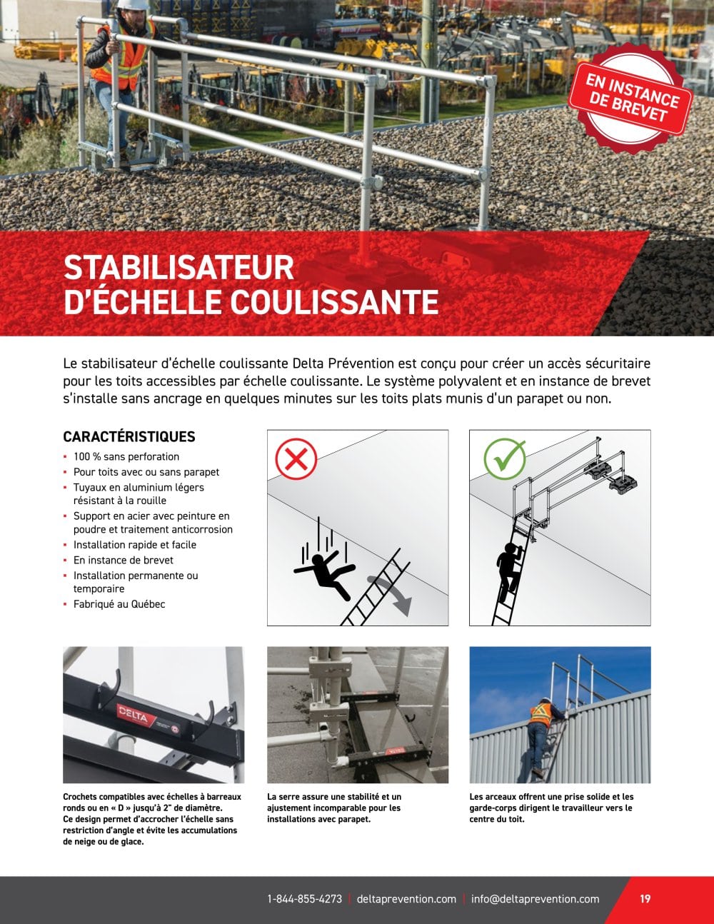 STABILISATEUR  D&rsquo;&Eacute;CHELLE COULISSANTE - Delta Prevention