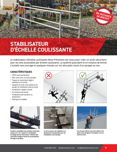 STABILISATEUR  D’ÉCHELLE COULISSANTE