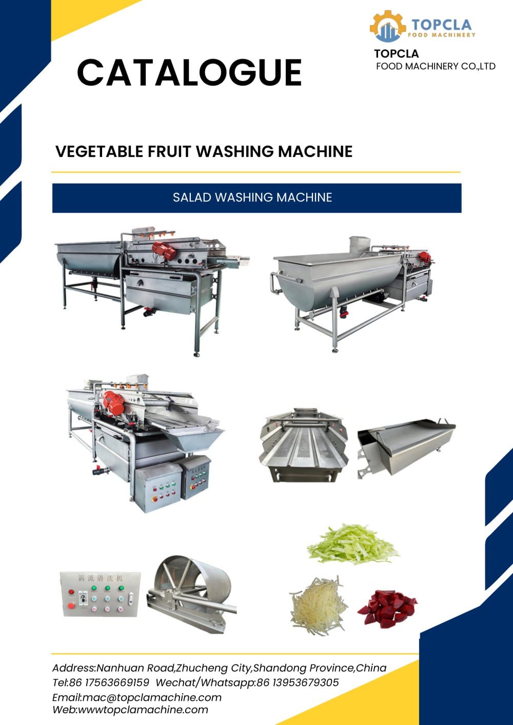 SALAD WASHING MACHINE - TOPCLA FOOD MACHINERY CO., LTD