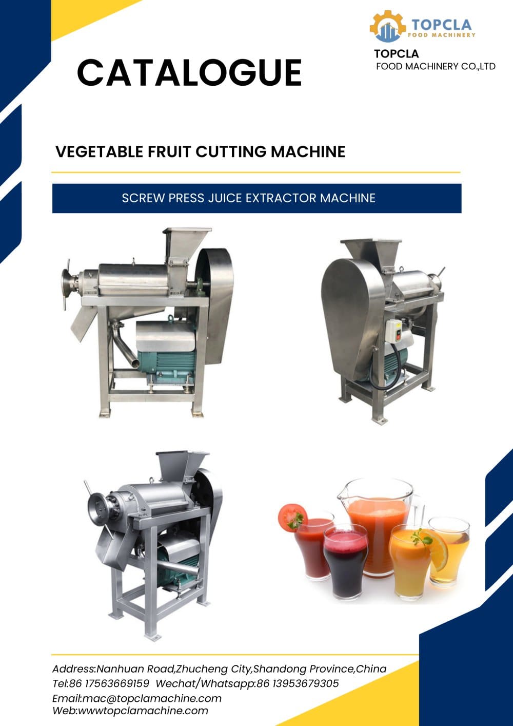 SCREW PRESS JUICE EXTRACTOR MACHINE - TOPCLA FOOD MACHINERY CO., LTD