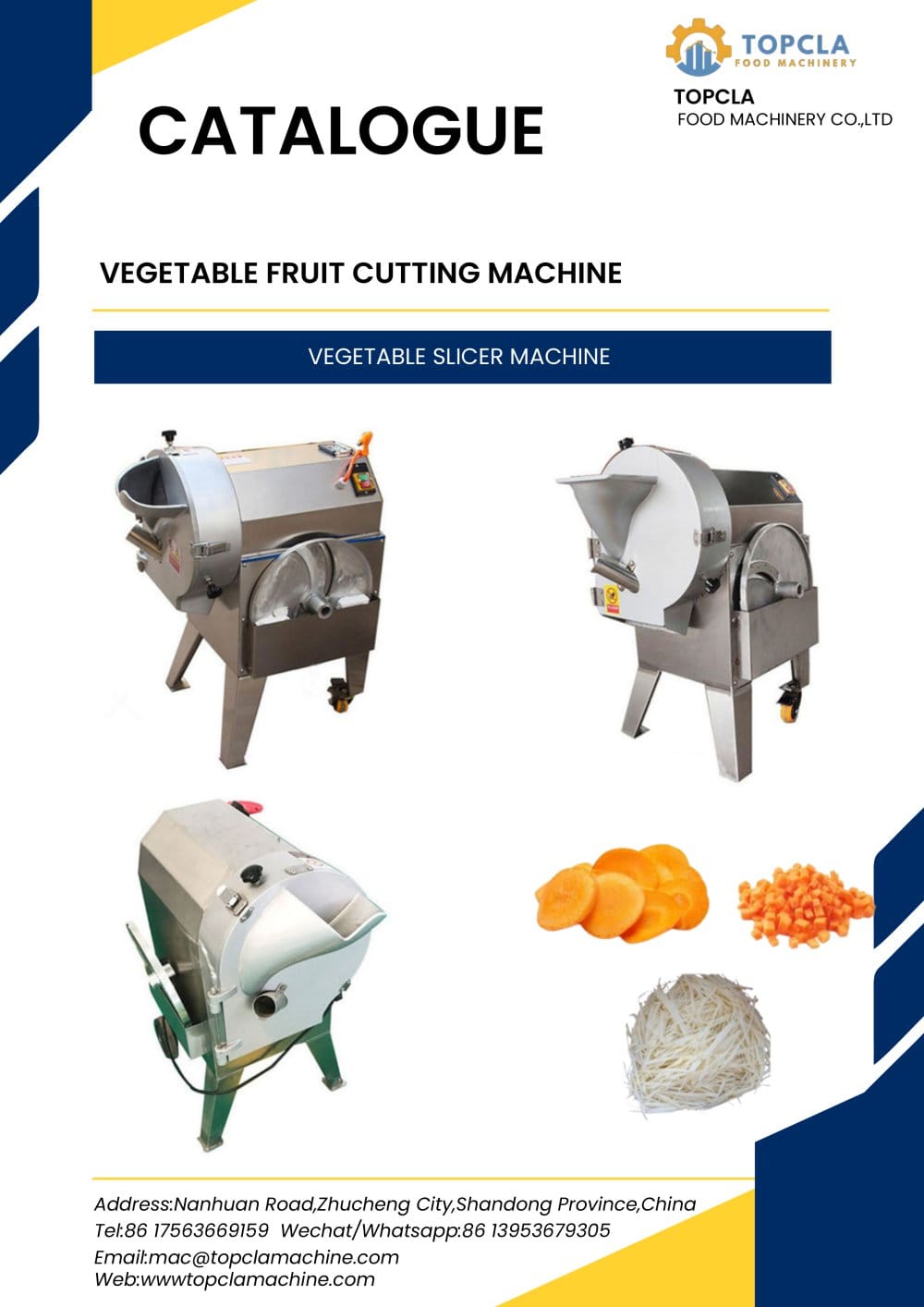 VEGETABLE SLICER MACHINE - TOPCLA FOOD MACHINERY CO., LTD