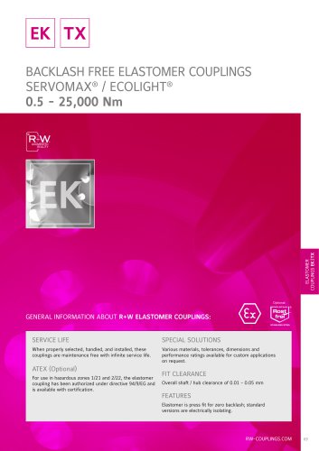 ELASTOMER COUPLINGS