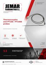 Catalog of thermocouples and pt100