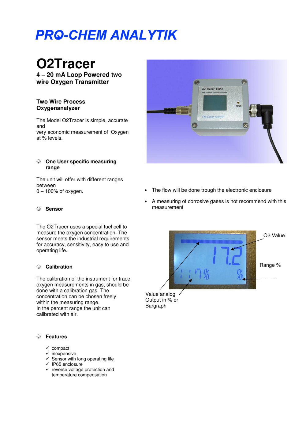 O₂ Tracer - Pro-Chem-Analytik GmbH & Co. KG