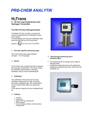 Product data sheet H₂-Trans